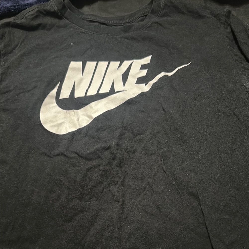 Nike Black Tee with Silver Logo